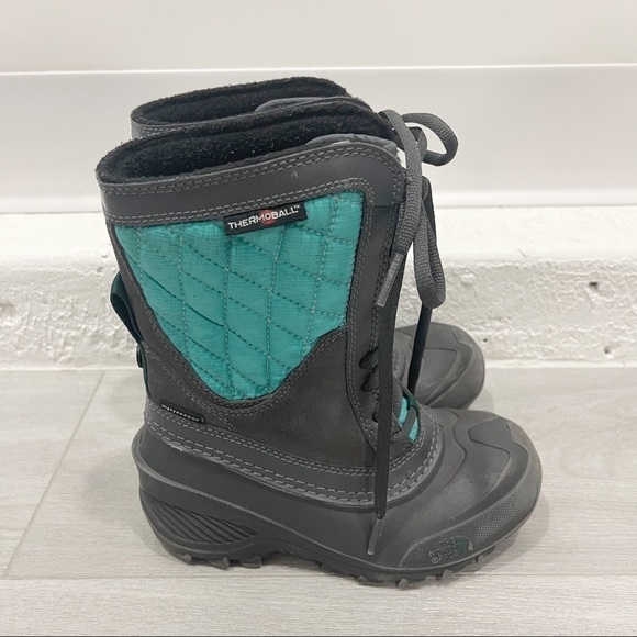 The North Face Youth Thermaball Shellista Boot Winter Night Teal Size 12 Girls - Picture 1 of 11